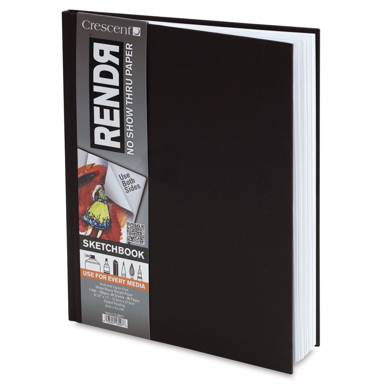 Crescent Rendr Hardbound Sketchbook - 8-1/2" x 11", 100 lb, 48 Sheets